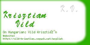 krisztian vild business card